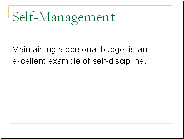 Self-Management