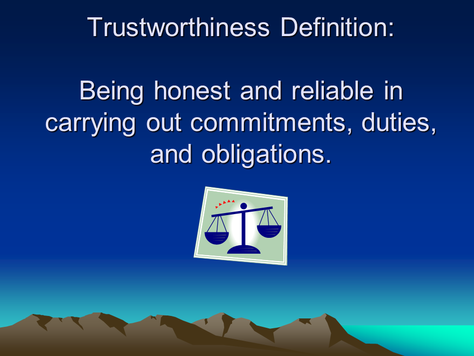 Character Education Trustworthiness - Presentation English 