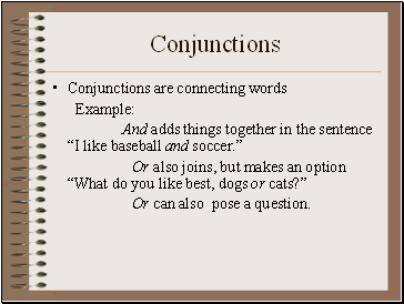 Conjunctions - Presentation English Language