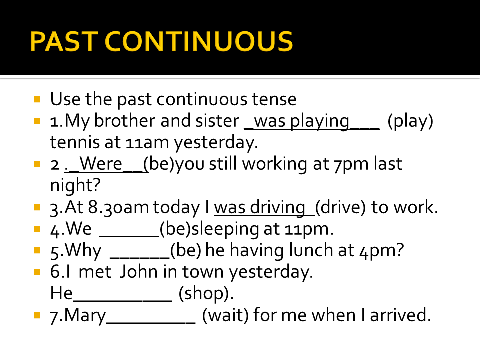 Soal Past Continuous Tense