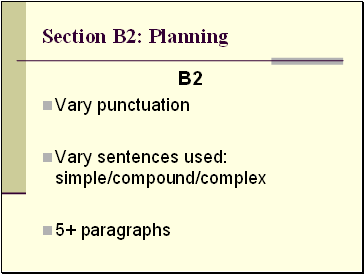 Section B2: Planning