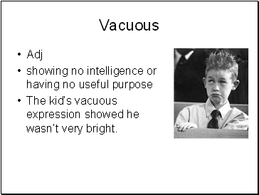 Vacuous