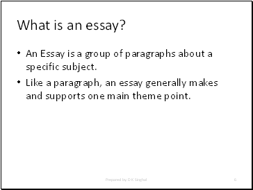 What is an essay?