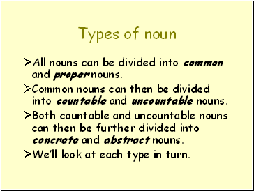 Types of noun