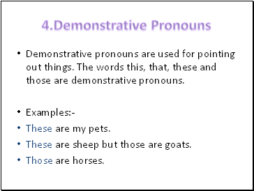 Demonstrative Pronouns