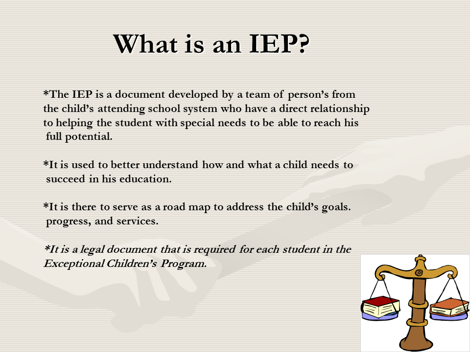 The IEP Individualized Educational Plan Presentation English Language