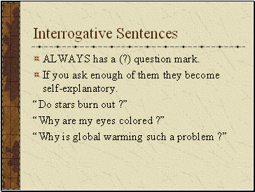 Interrogative Sentences