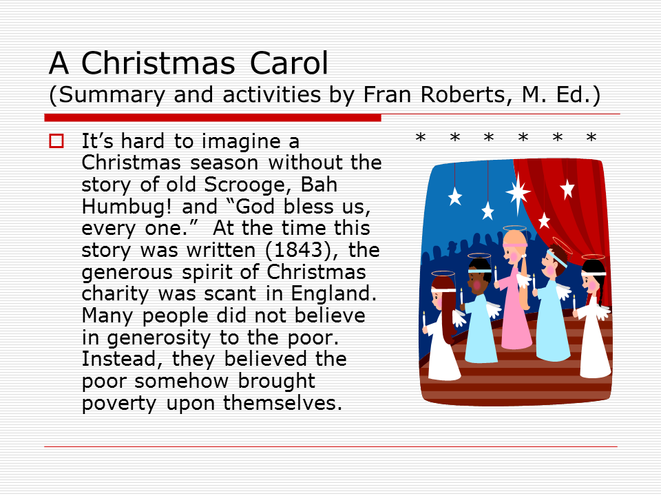 A Christmas Carol - Presentation English Literature - SliderBase