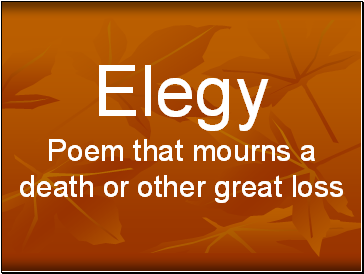 Elegy