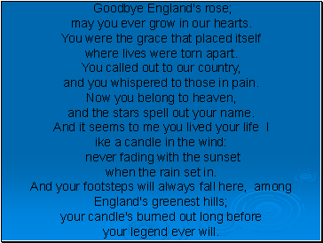 Goodbye England's rose;
