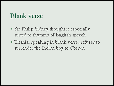 Blank verse