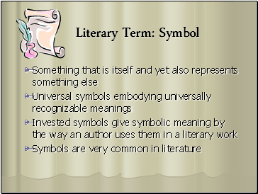 Literary Term: Symbol