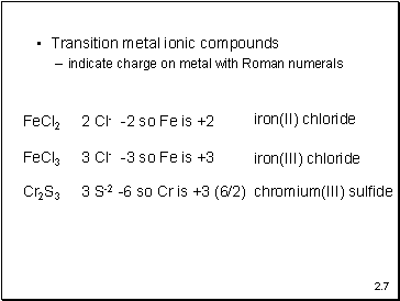 Transition metal ionic compounds