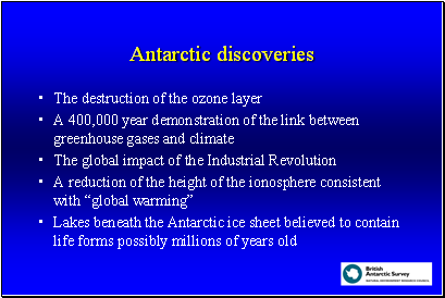 Antarctic discoveries