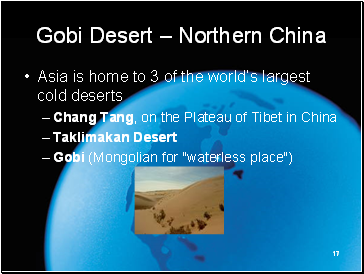 Gobi Desert  Northern China