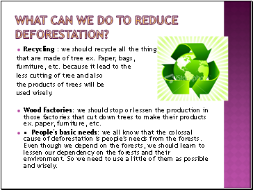 What can we do to reduce deforestation?