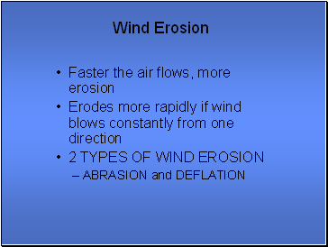 Wind Erosion