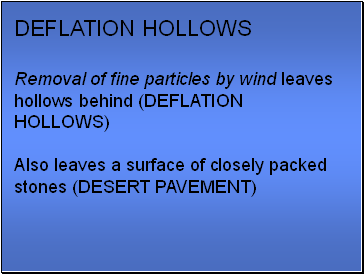 Deflation hollows