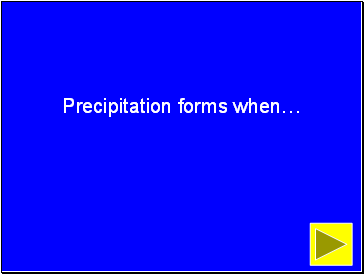 Precipitation forms when