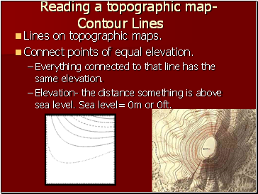 Reading a topographic map- Contour Lines