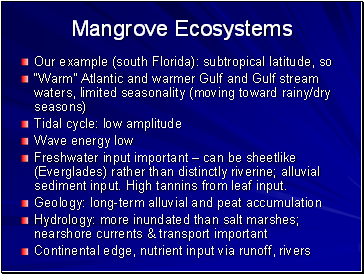 Mangrove Ecosystems