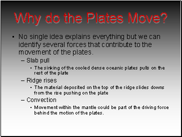 Why do the Plates Move?