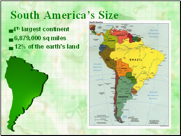 South Americas Size