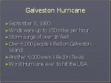 Galveston Hurricane