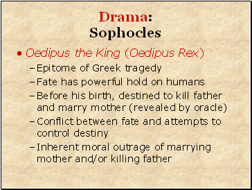 Drama: Sophocles