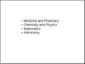 Medicine and Pharmacy