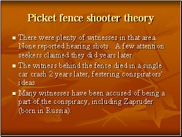 Picket fence shooter theory