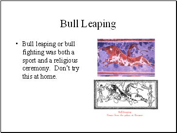 Bull Leaping