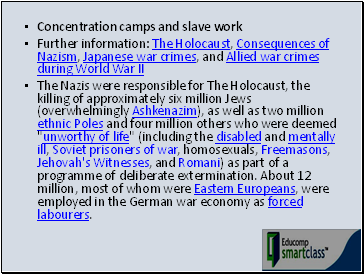 Concentration camps and slave work
