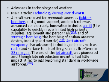 Advances in technology and warfare