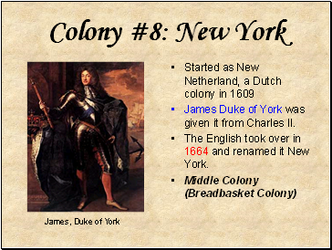 Colony #8: New York