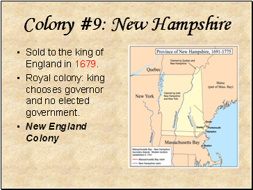 Colony #9: New Hampshire