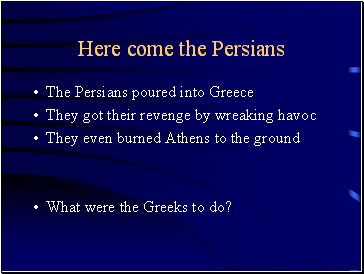 Here come the Persians