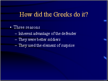 How did the Greeks do it?