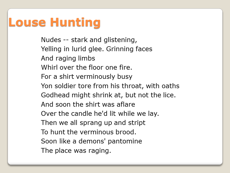 isaac rosenberg louse hunting