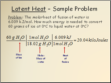 Latent Heat  Sample Problem