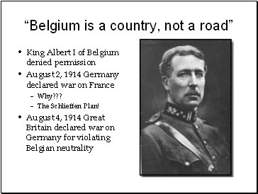 Belgium is a country, not a road