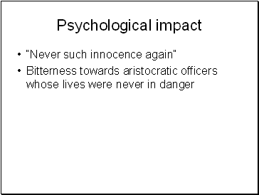 Psychological impact