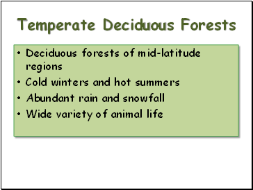Temperate Deciduous Forests