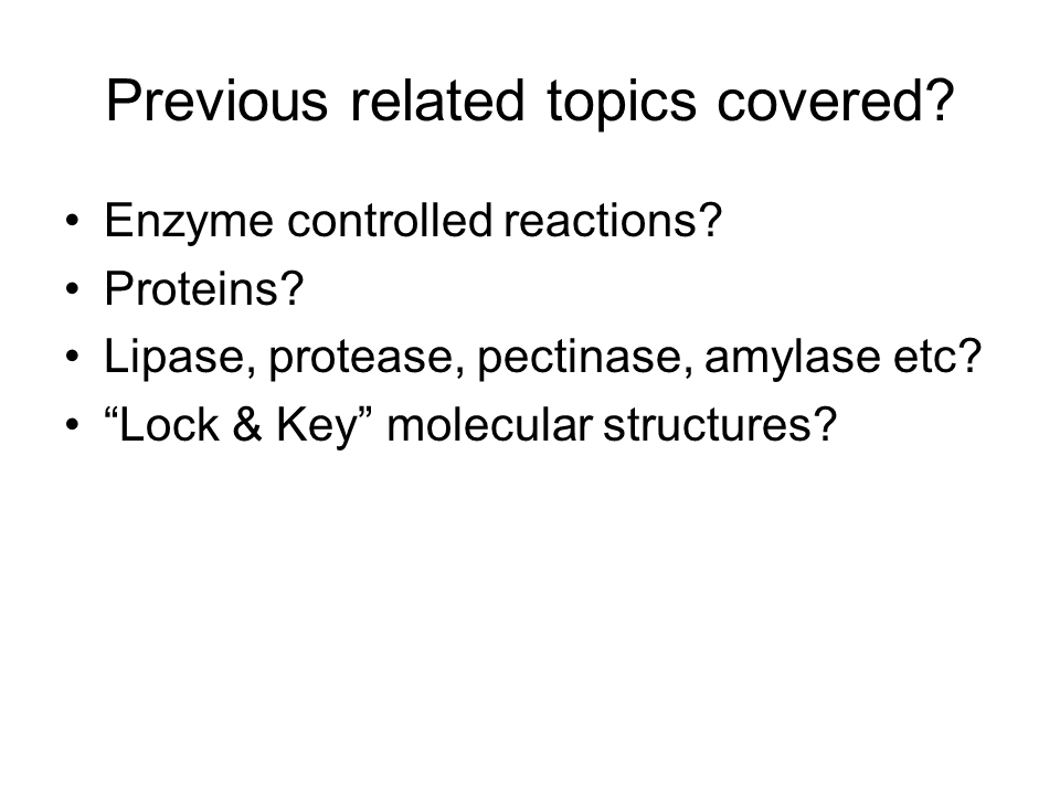 Enzymes - Presentation Biology
