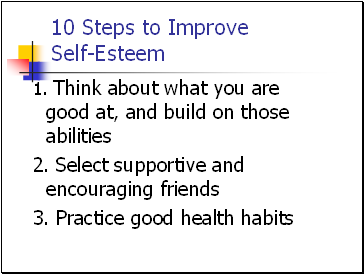 10 Steps to Improve Self-Esteem