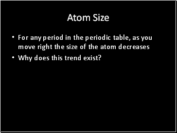 Atom Size