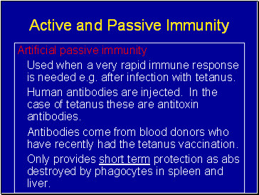 Active and Passive Immunity