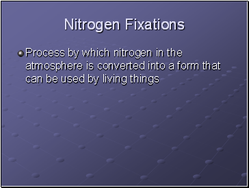 Nitrogen Fixations