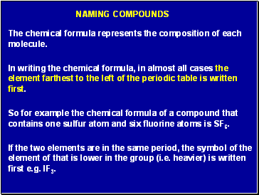 Naming compounds