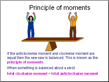 Principle of moments